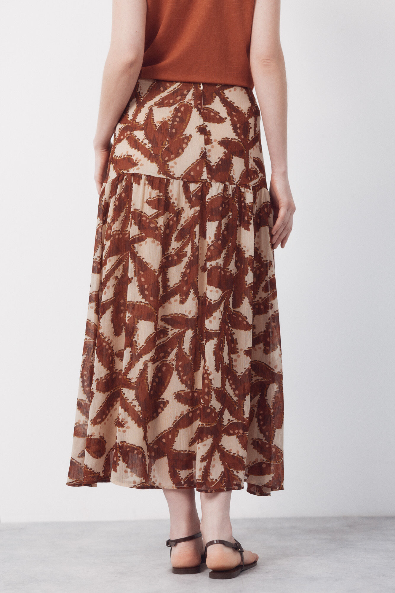 Cortefiel Printed skirt Printed white