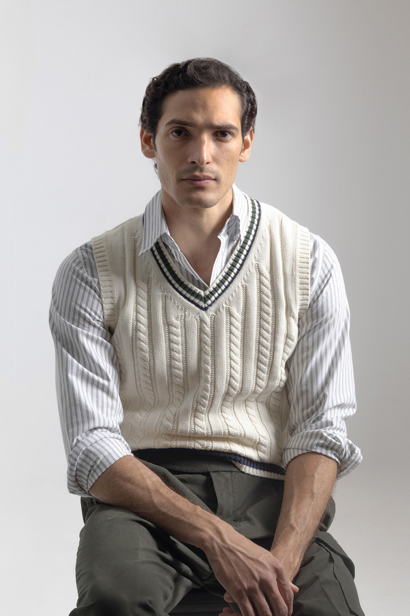 PuroEGO Camisa de cr&iacute;quete de algod&atilde;o