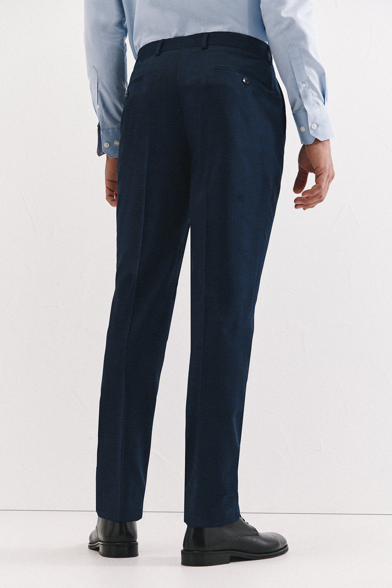 Cortefiel Cal&ccedil;a xadrez azul slim fit Azul