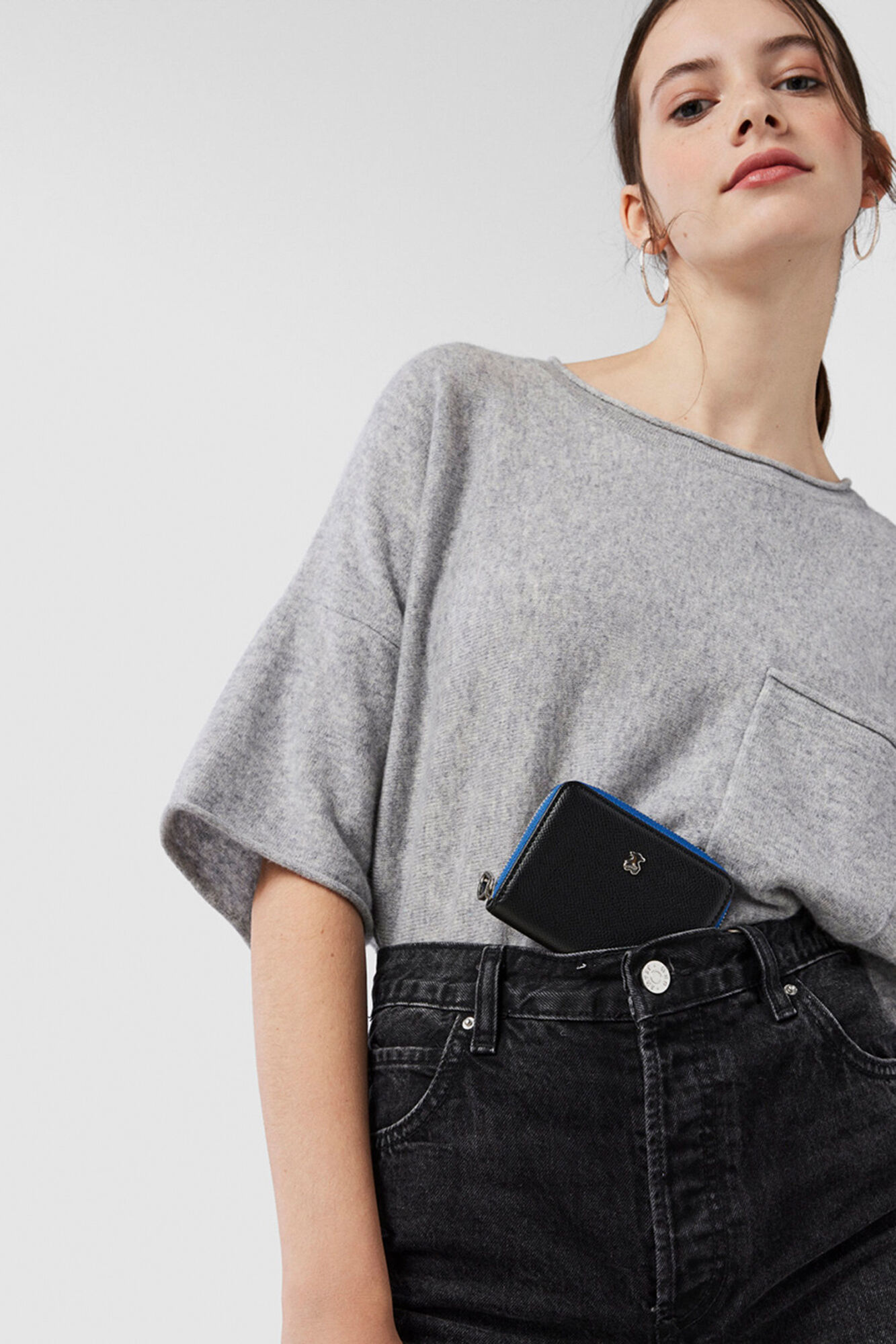 Tous New Dubai medium black and blue wallet Black