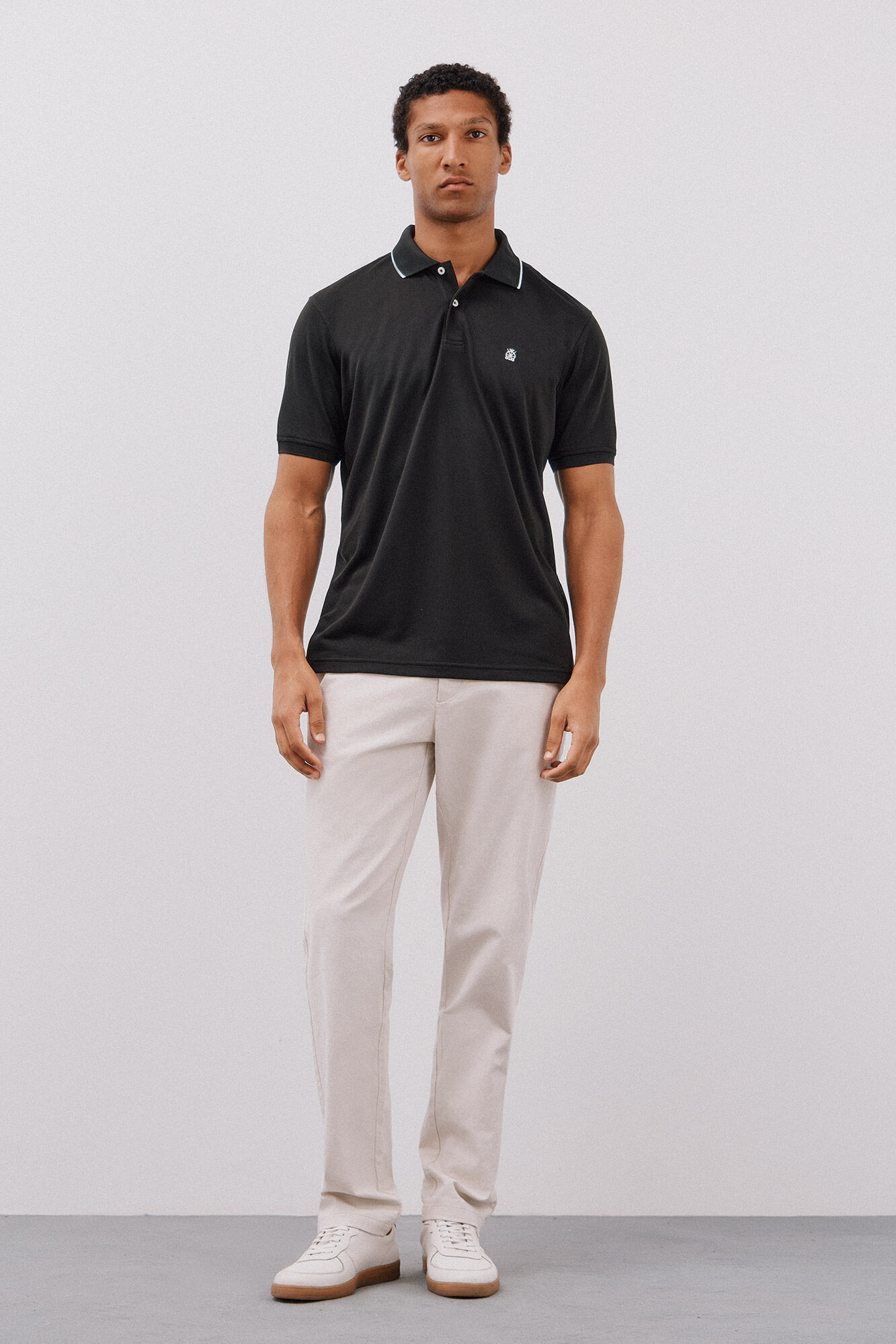 Cortefiel Coolmax&reg; polo  Black