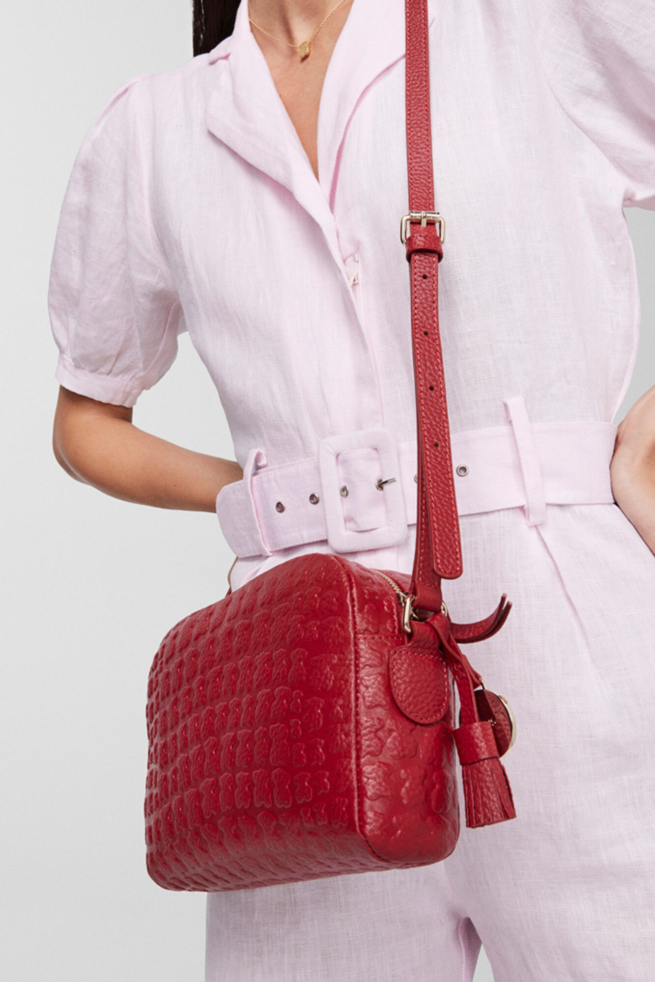 Tous Red leather Sherton crossbody bag Red