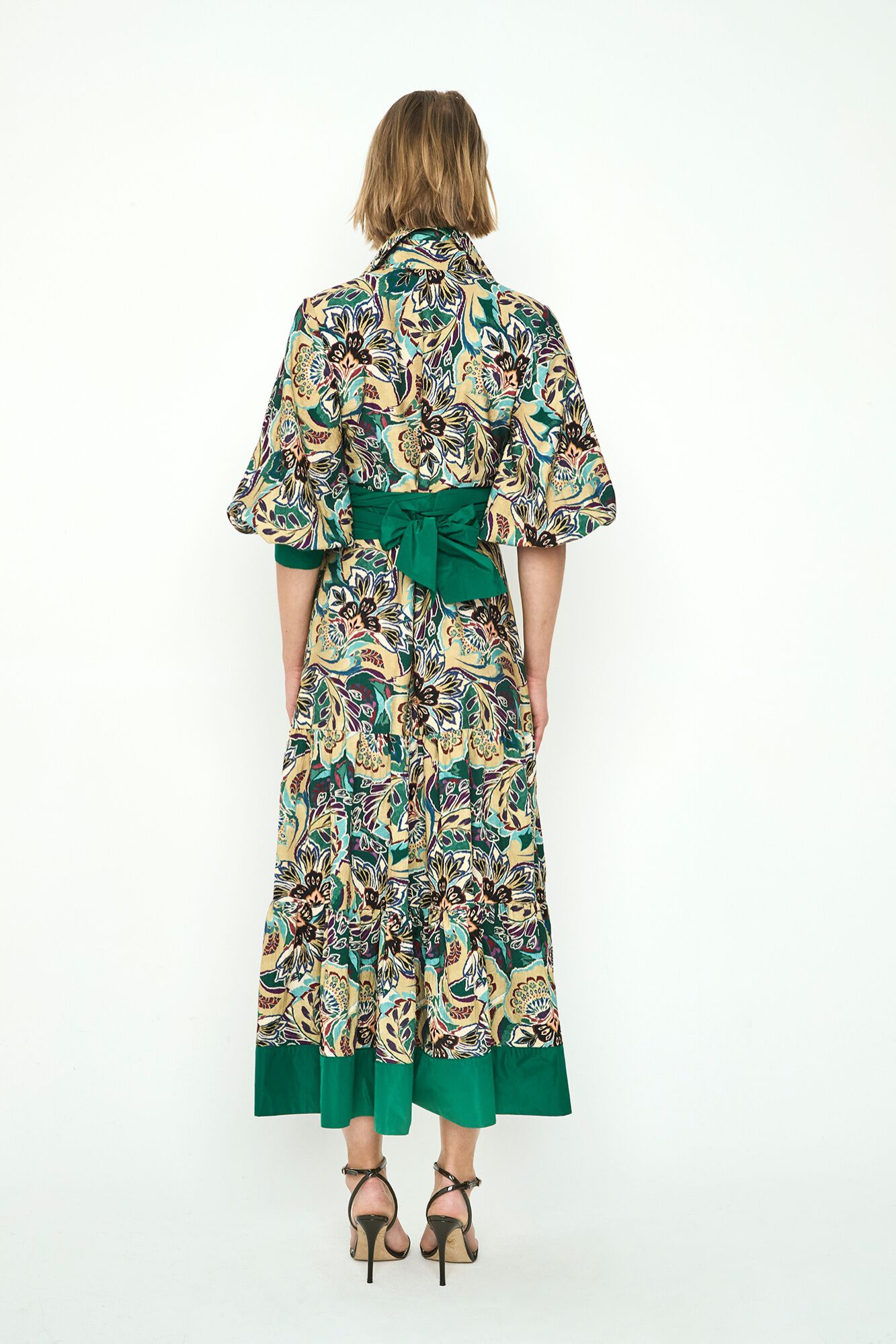 Panambi Giana print midi dress Printed green