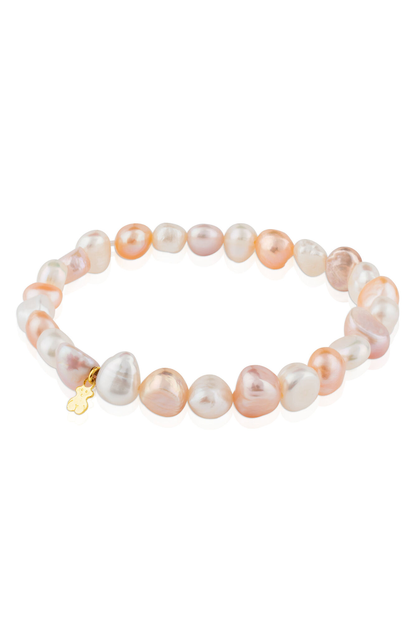 Tous Pulsera de oro y perlas cultivadas barrocas TOUS Pearls Amarillo