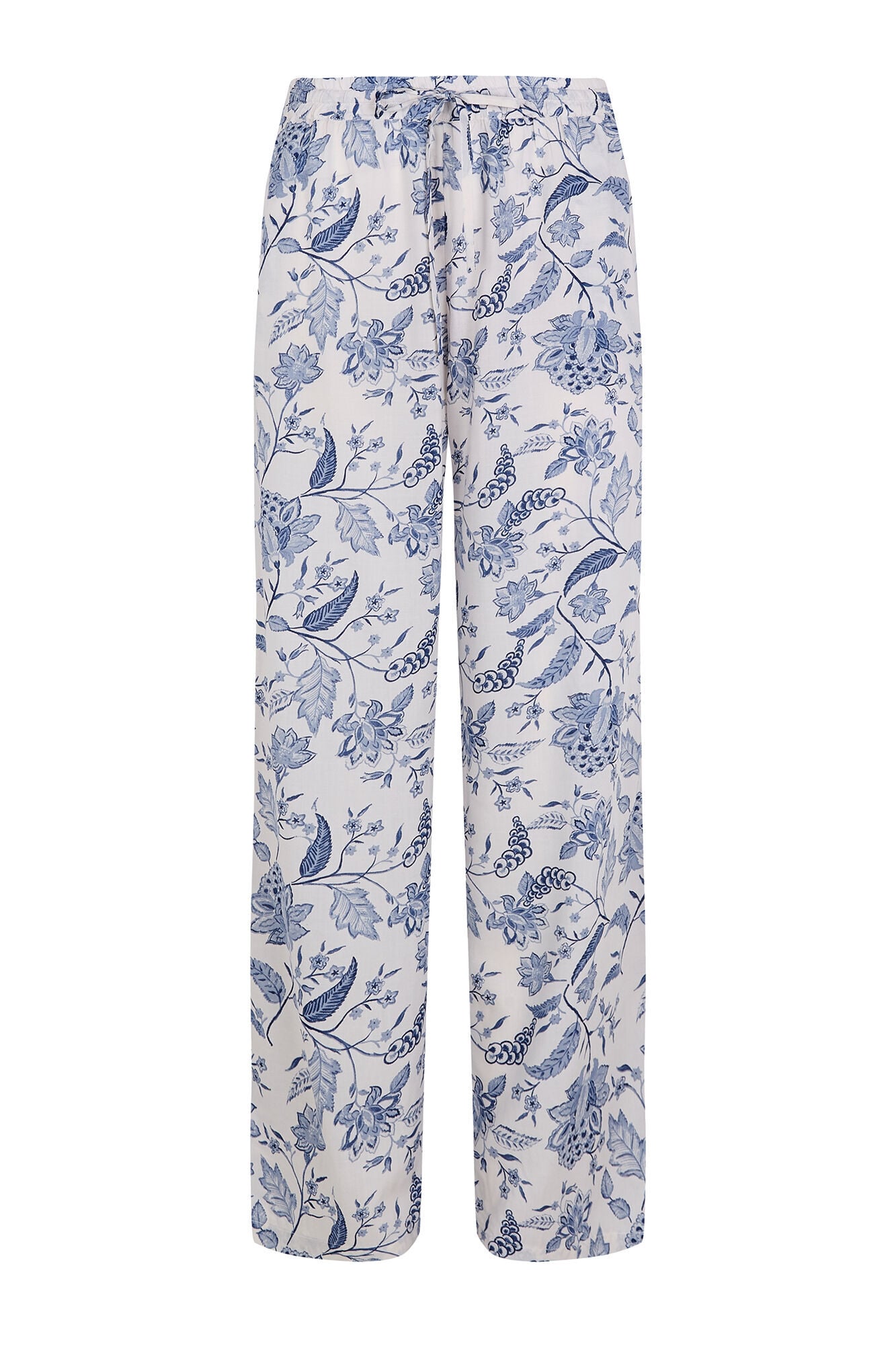 Cortefiel Printed fluid trousers Printed white