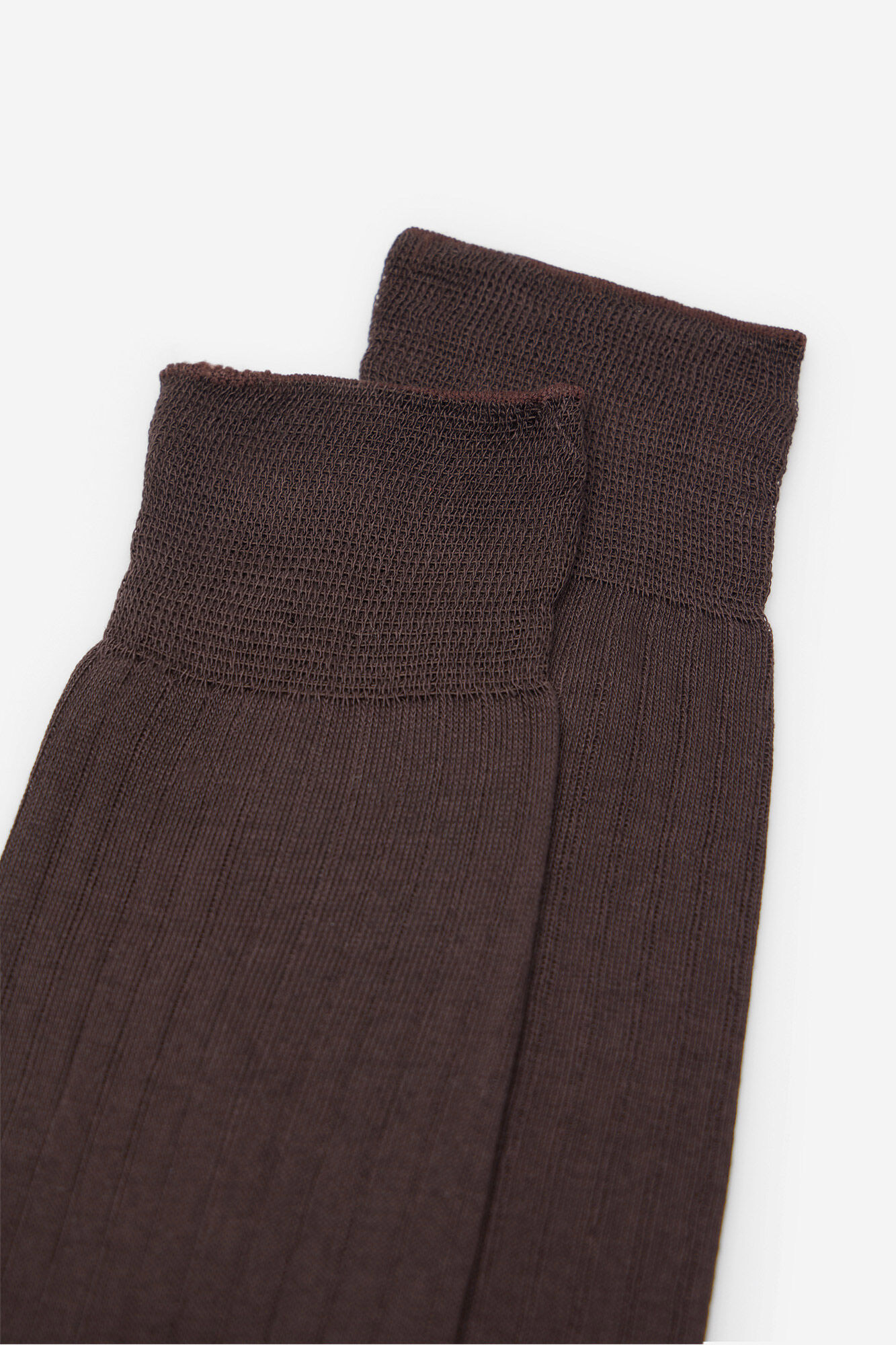 Cortefiel Plain dress socks Dark brown