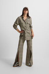 Silbon Cal&ccedil;a palazzo xadrez Preto