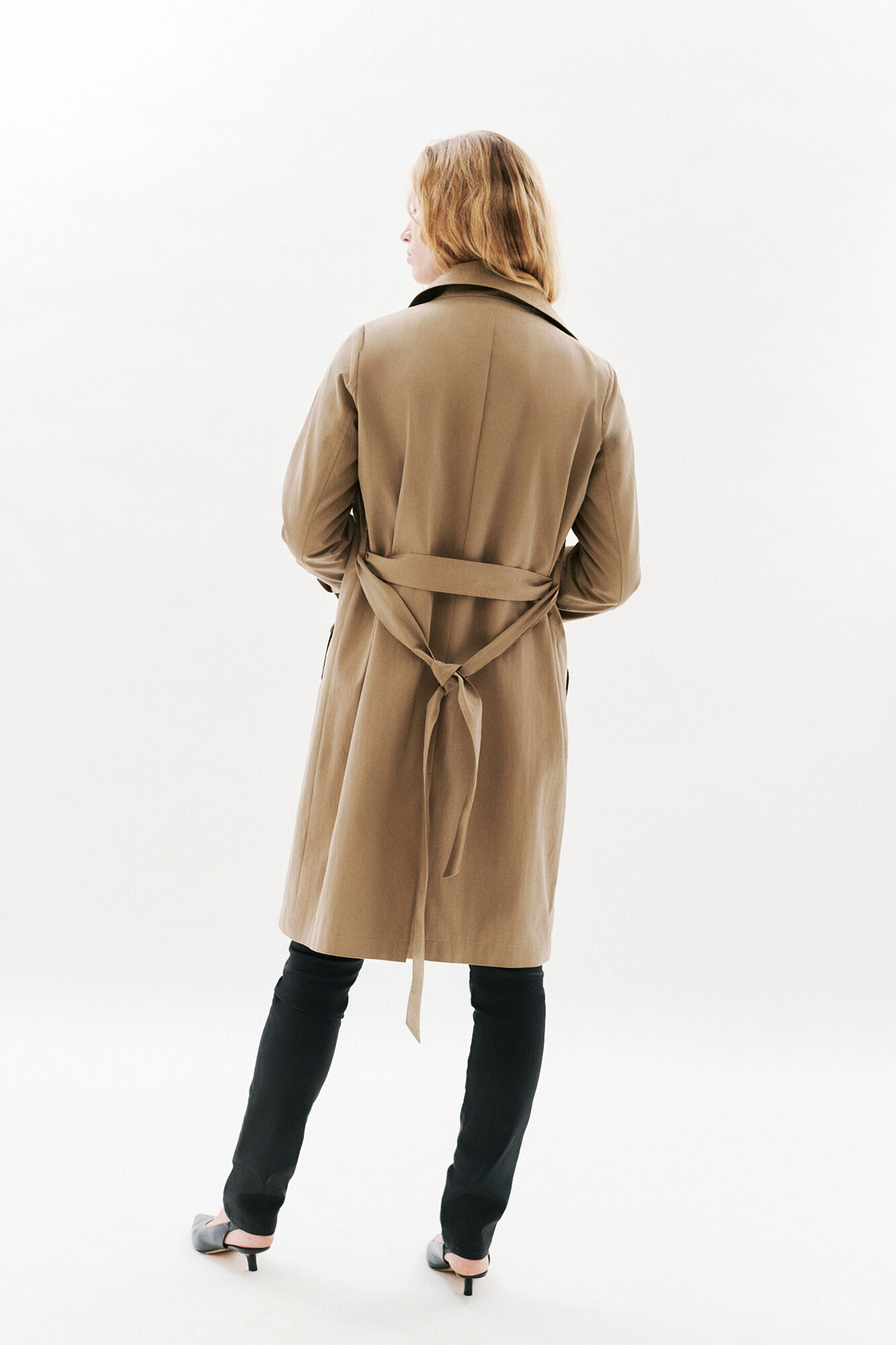 Caroll Gabardina abotoada Tostado