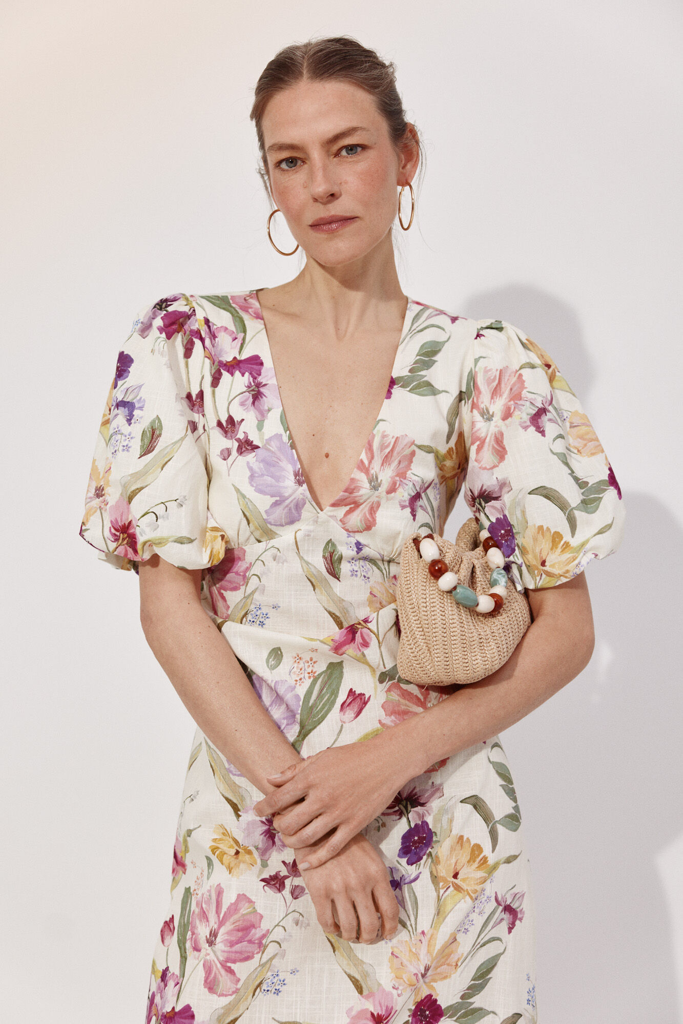 Cortefiel Floral print dress Multicolour