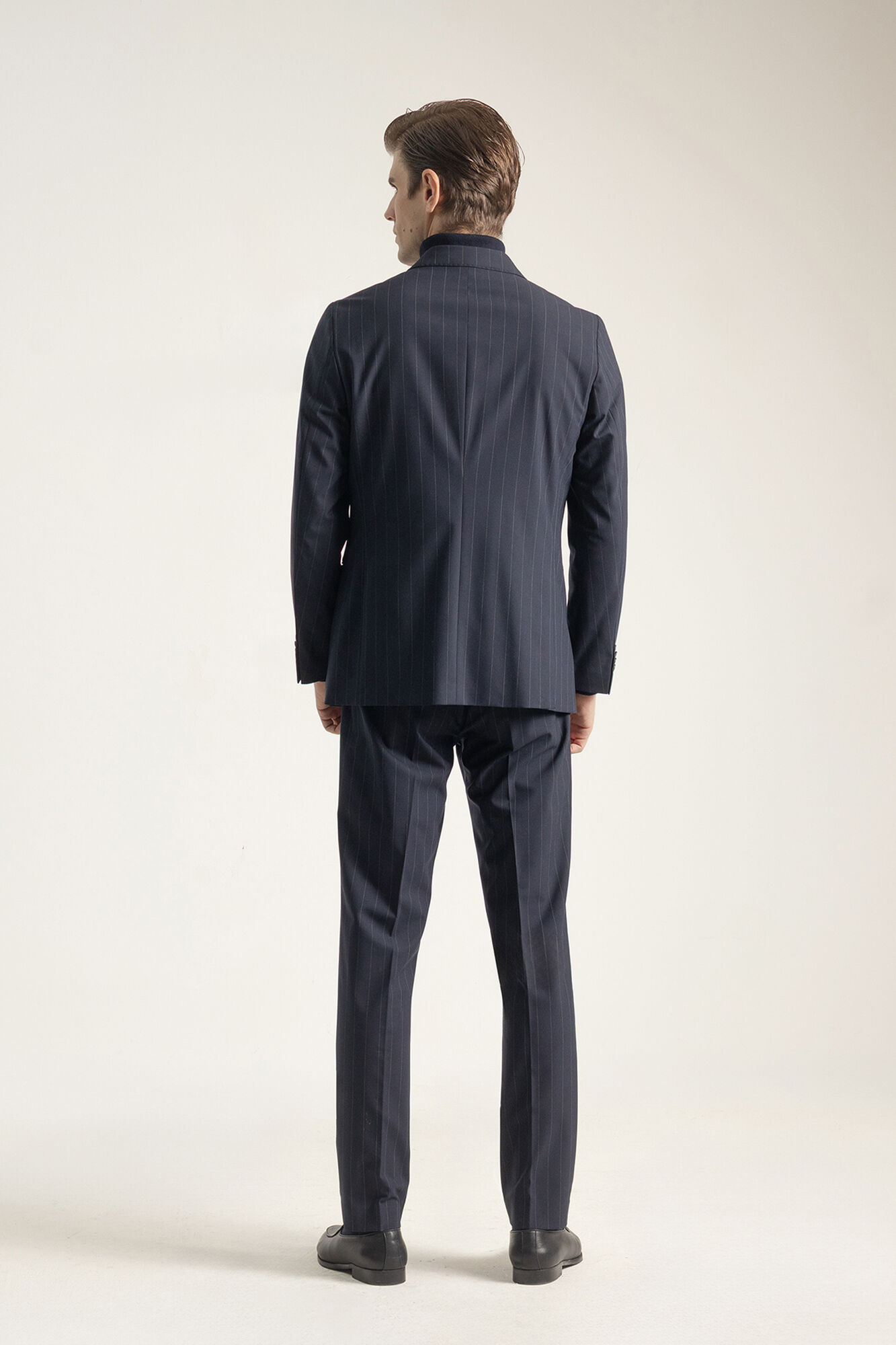 PuroEGO Fato cruzado risca diplom&aacute;tica marinho Azul