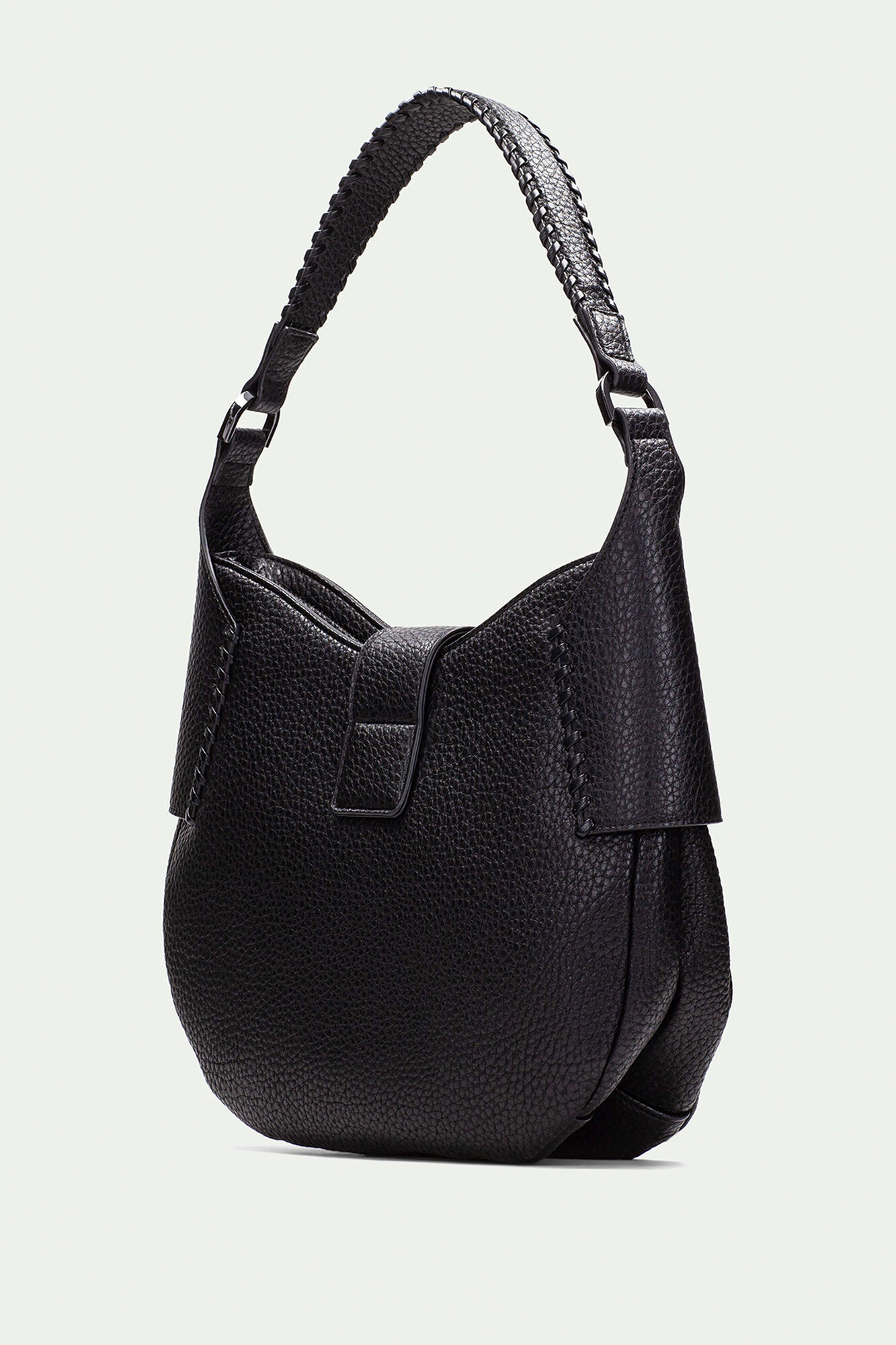 Hispanitas Bolsa hobo arredondada com fecho magn&eacute;tico Preto