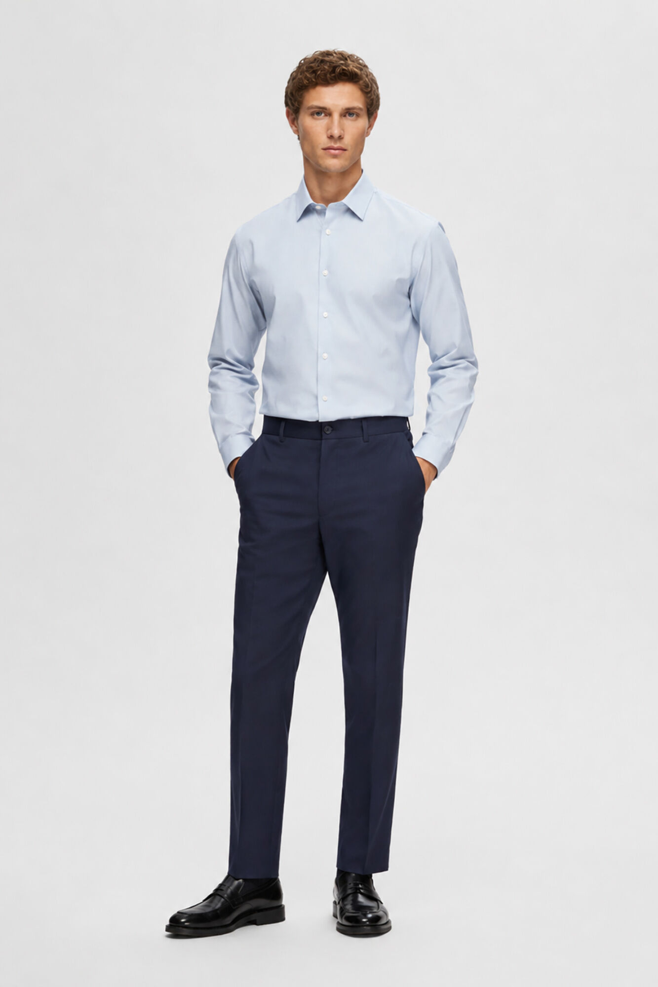 Selected Cal&ccedil;as de fato Slim Fit confecionadas com materiais reciclados