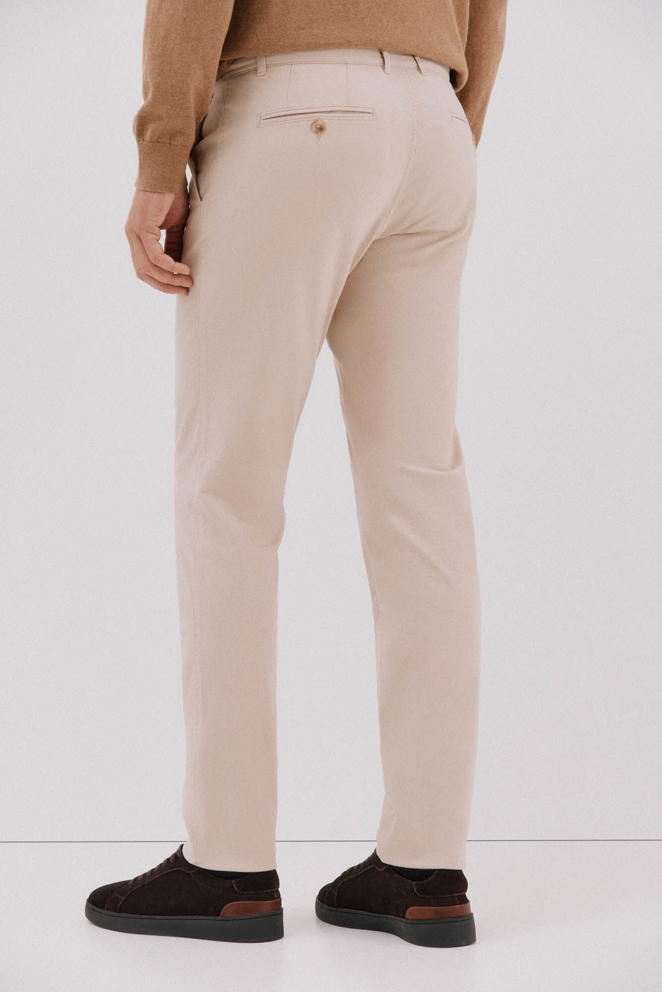 Cortefiel Slim fit chinos Beige