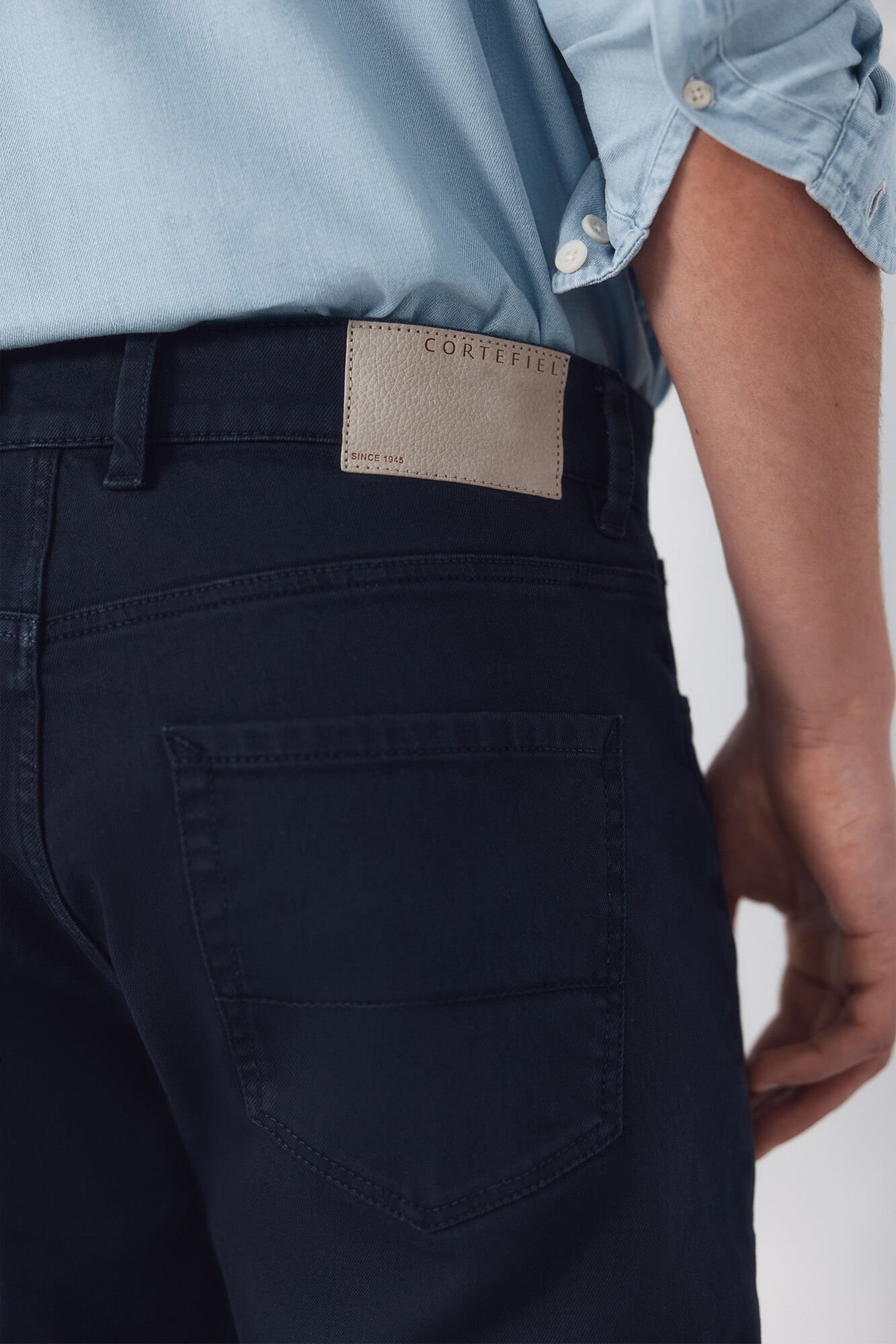 Cortefiel 5-pocket regular fit coloured trousers Navy