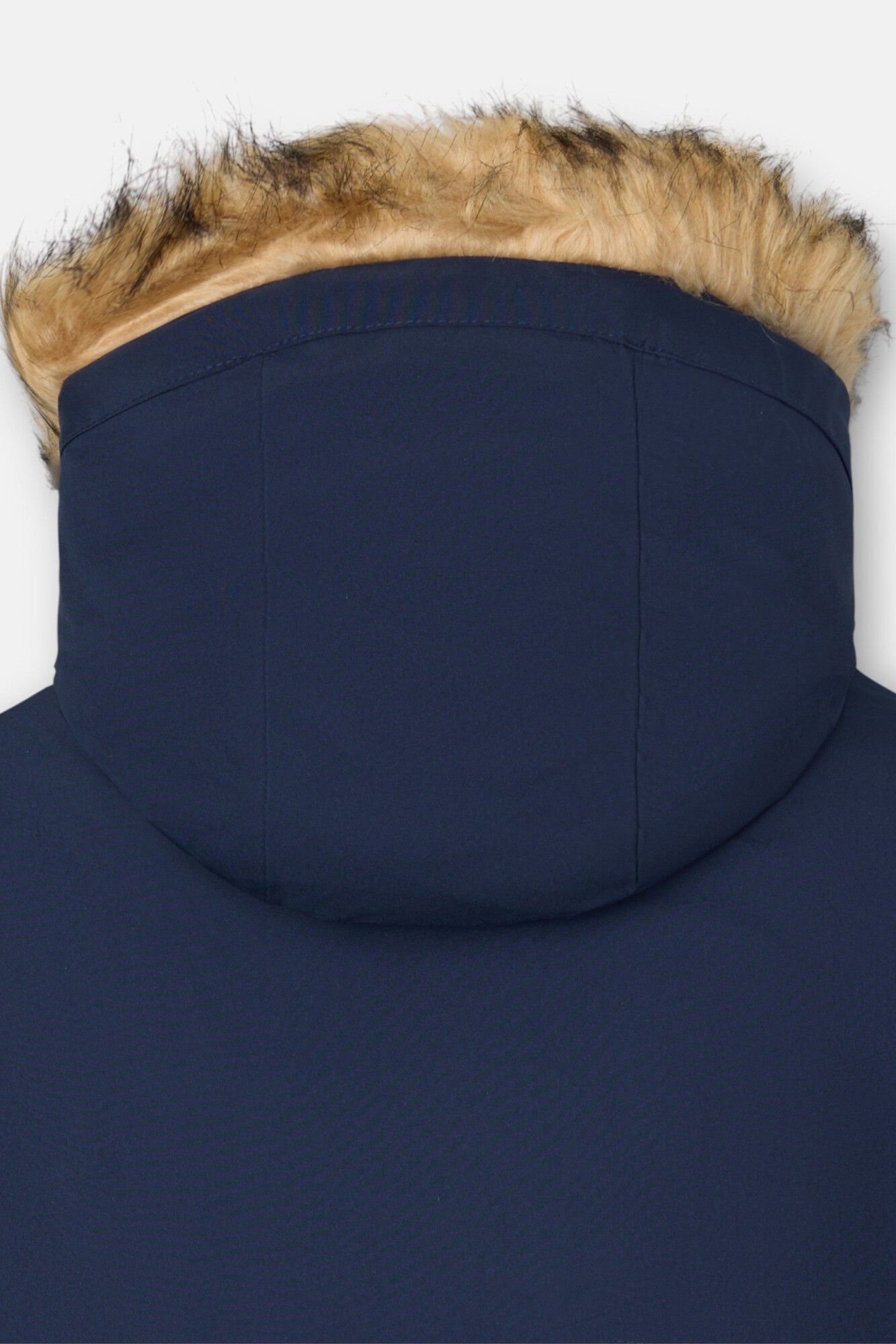 Silbon Sobretudo t&eacute;cnico longo com capuz Azul