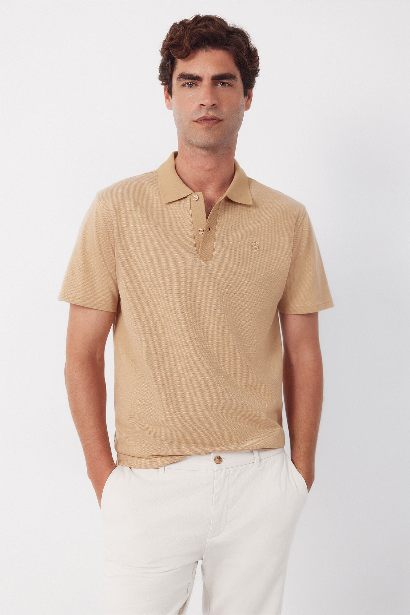 Cortefiel Textured polo shirt