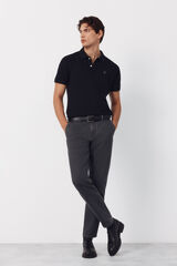 Cortefiel Polo b&aacute;sico piqu&eacute; slim Negro