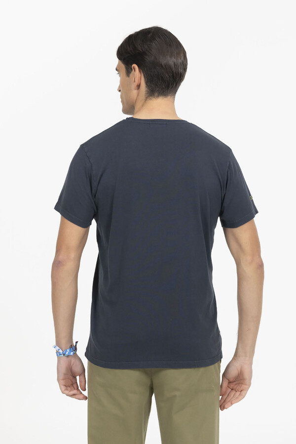 Cortefiel T-shirt with new splash chest print Blue
