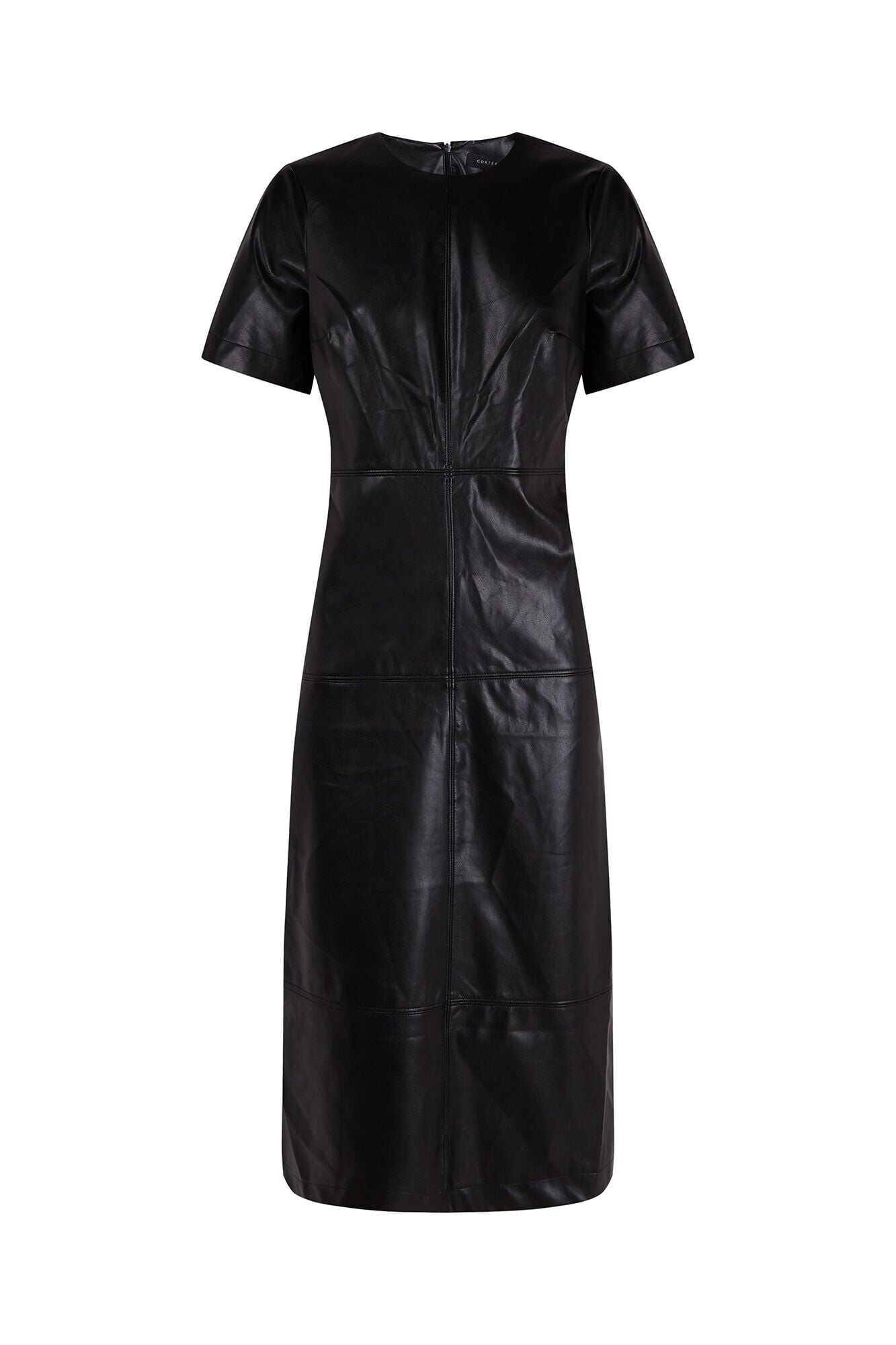 Cortefiel Vestido efeito pele Preto