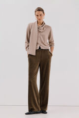 Cortefiel Jacket with scarf Beige