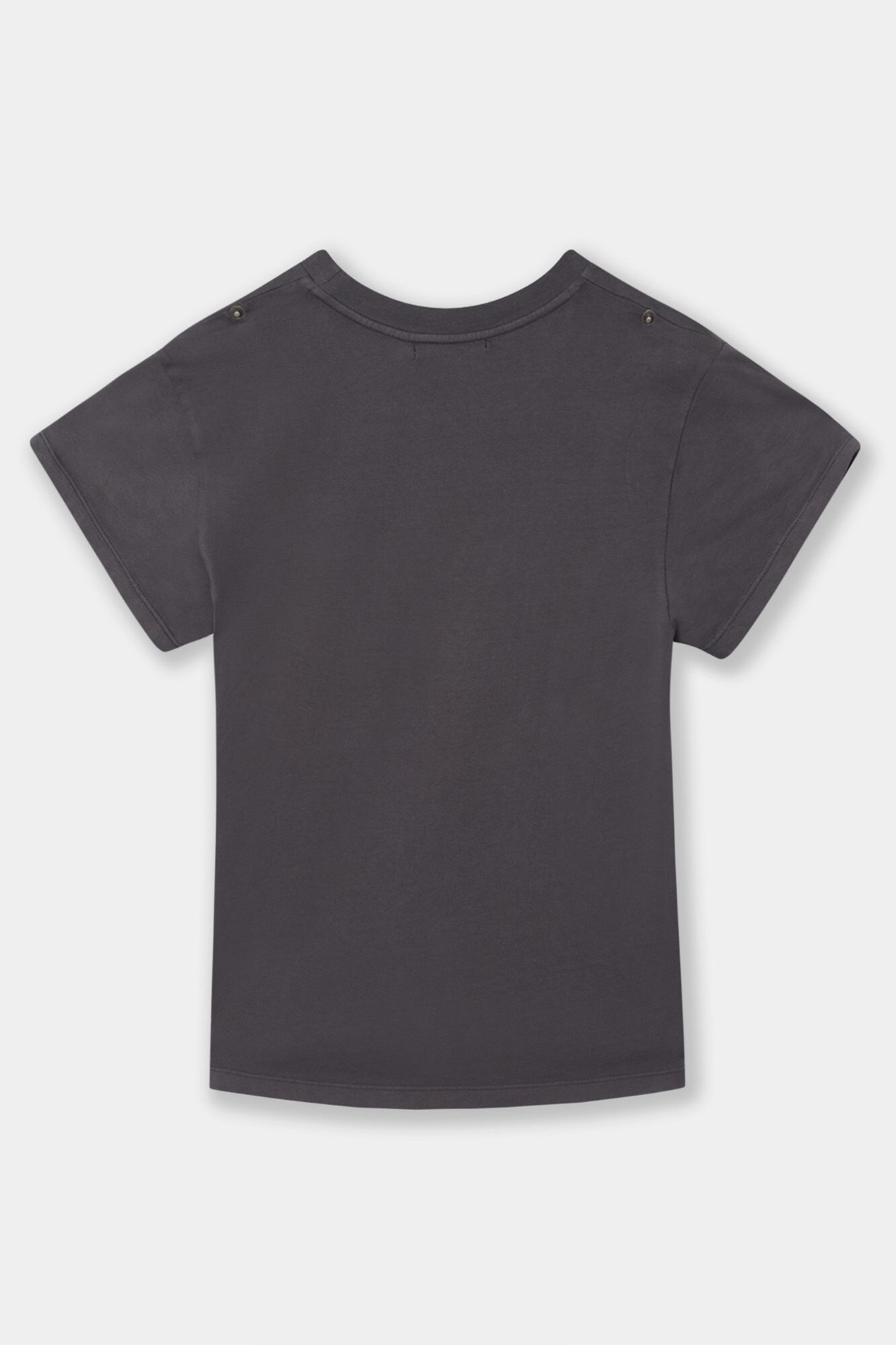 Silbon Women's roll-out sleeve T-shirt  Black