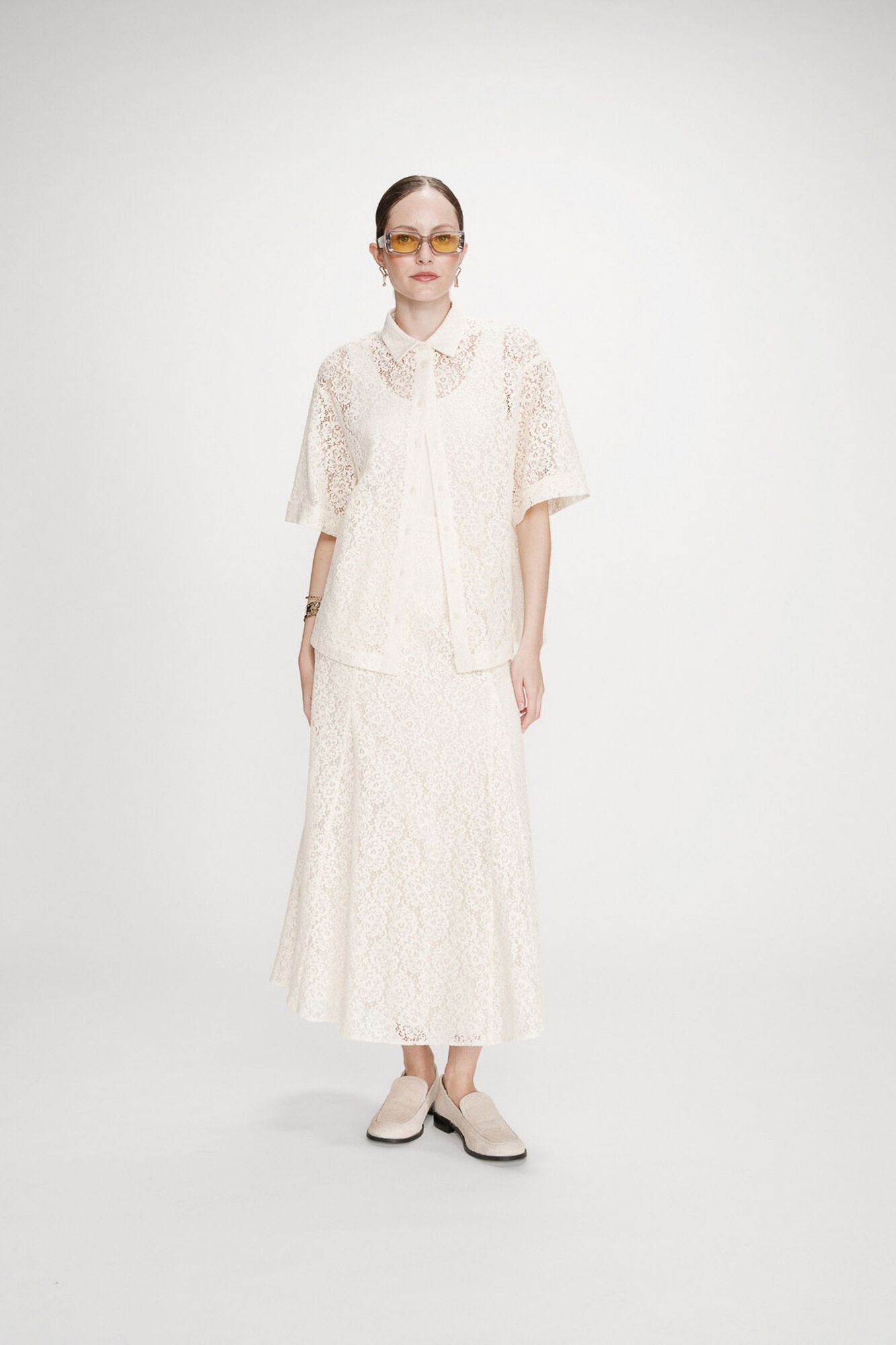 Grace & Mila Camisa de renda Vendel Branco