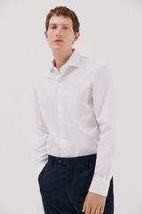 Cortefiel Plain easy-iron dress shirt White