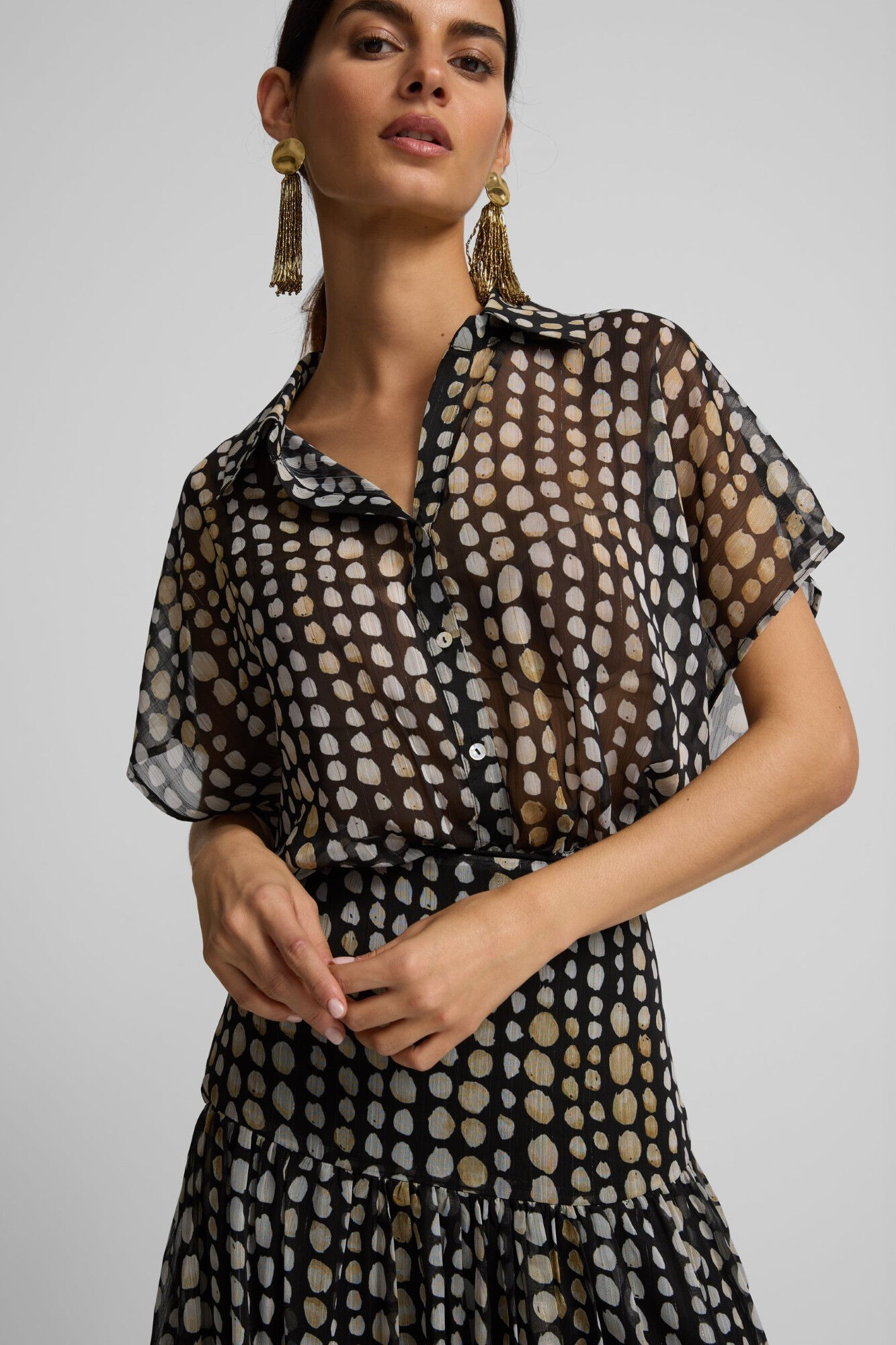 Silbon Camisa bolas Preto