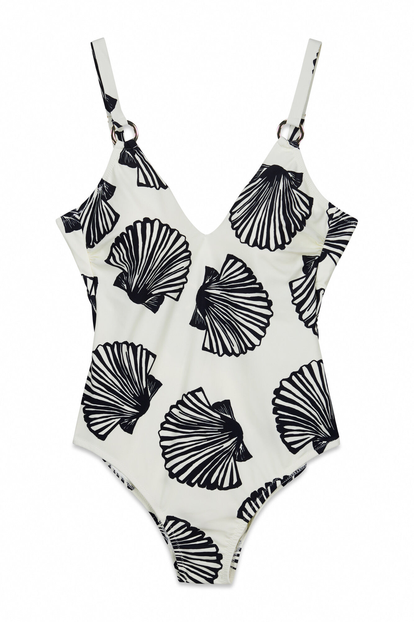 Cortefiel Fato de banho shapewear/moldador de argolas Ecru