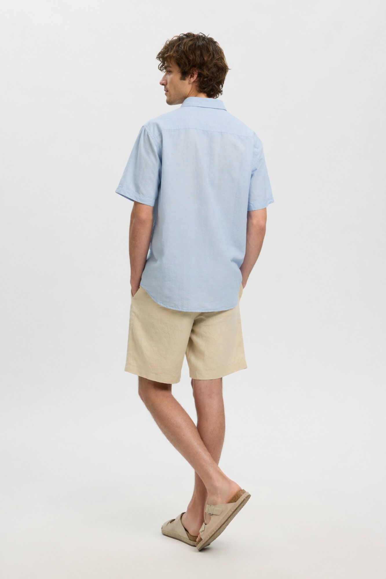 Selected Camisa de manga curta Azul