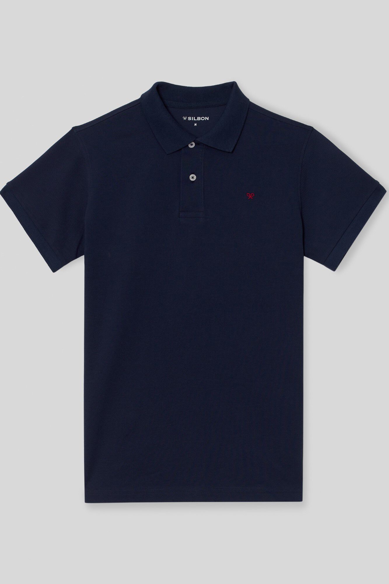 Silbon Navy blue trend polo shirt Navy