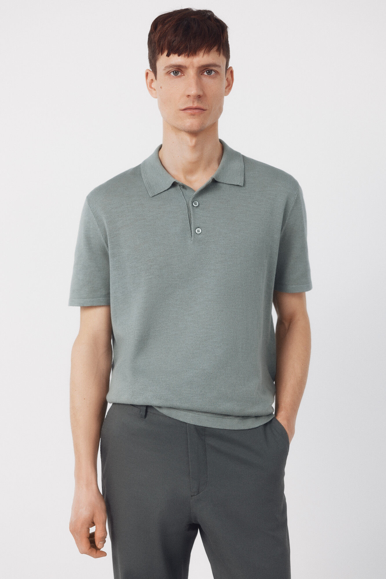 Cortefiel Cotton short sleeve polo shirt