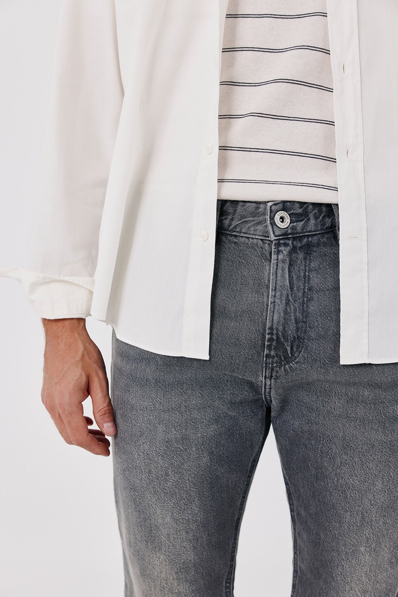 Cortefiel Slim fit jeans Black