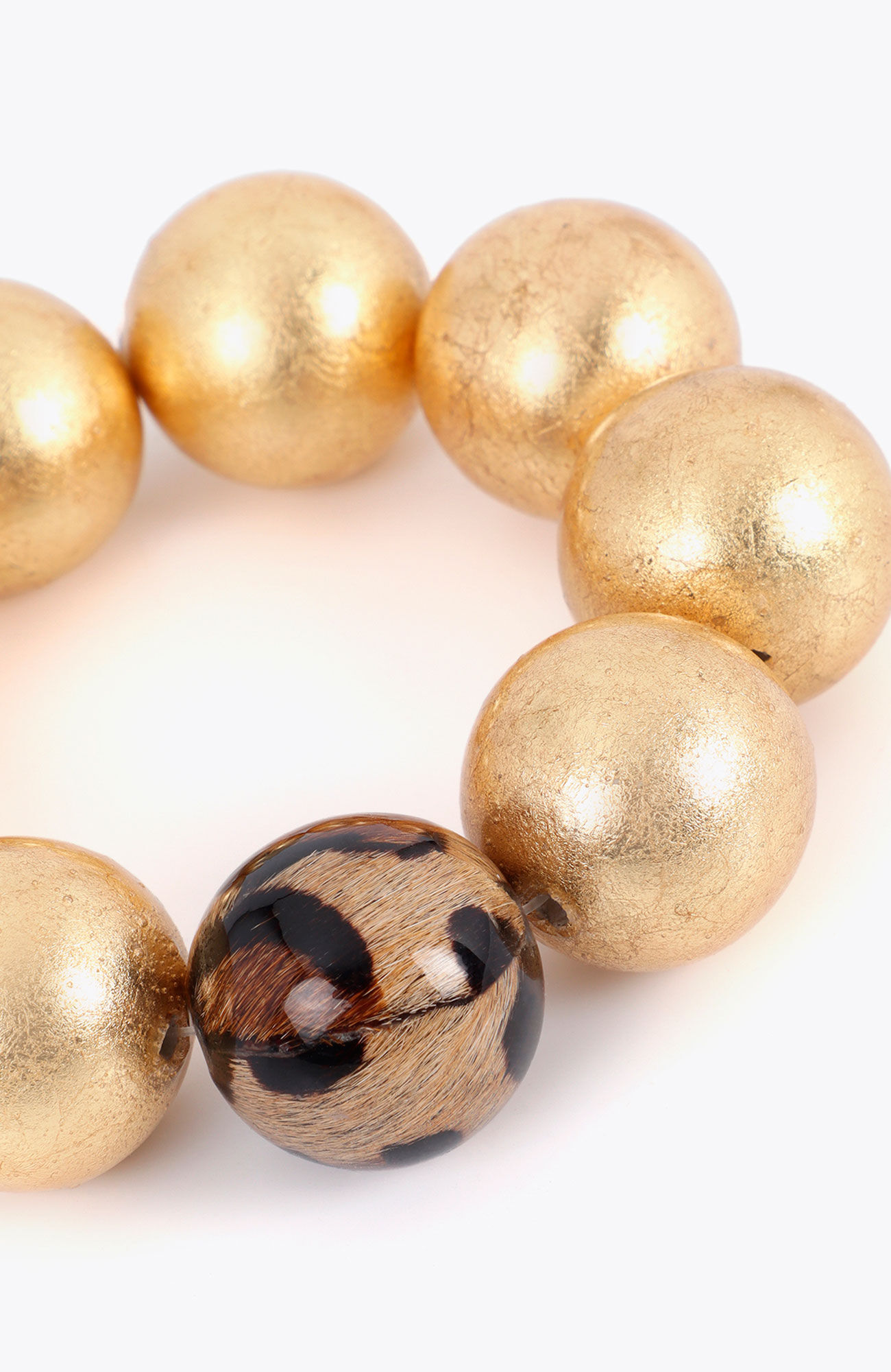 Lola Casademunt Pulseira de contas maxi Dourado