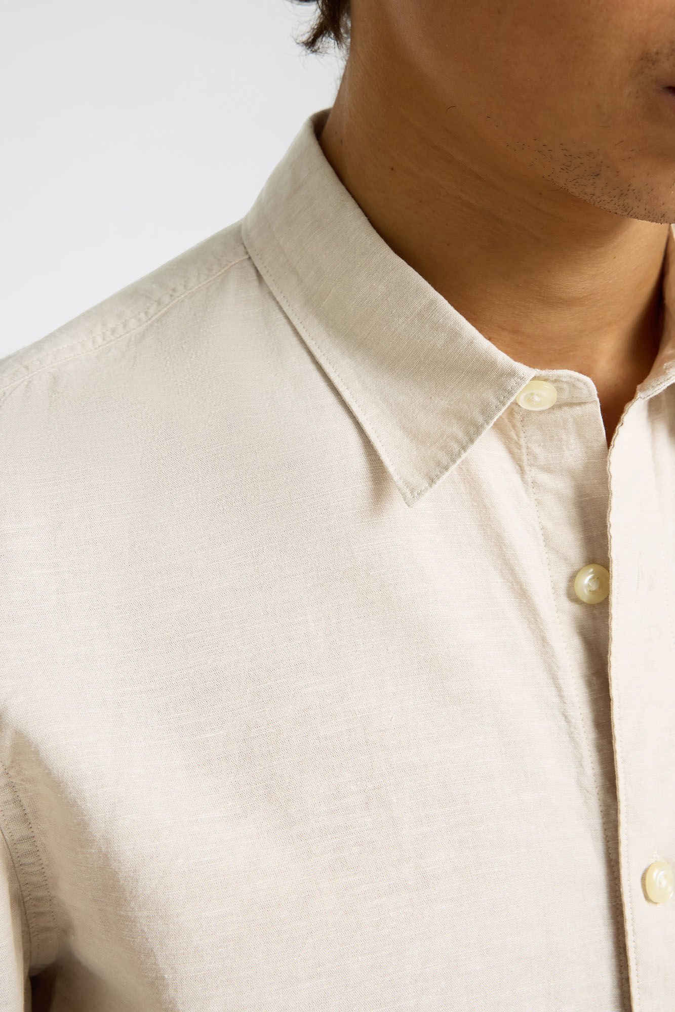 Selected Slim Fit linen Shirt Beige