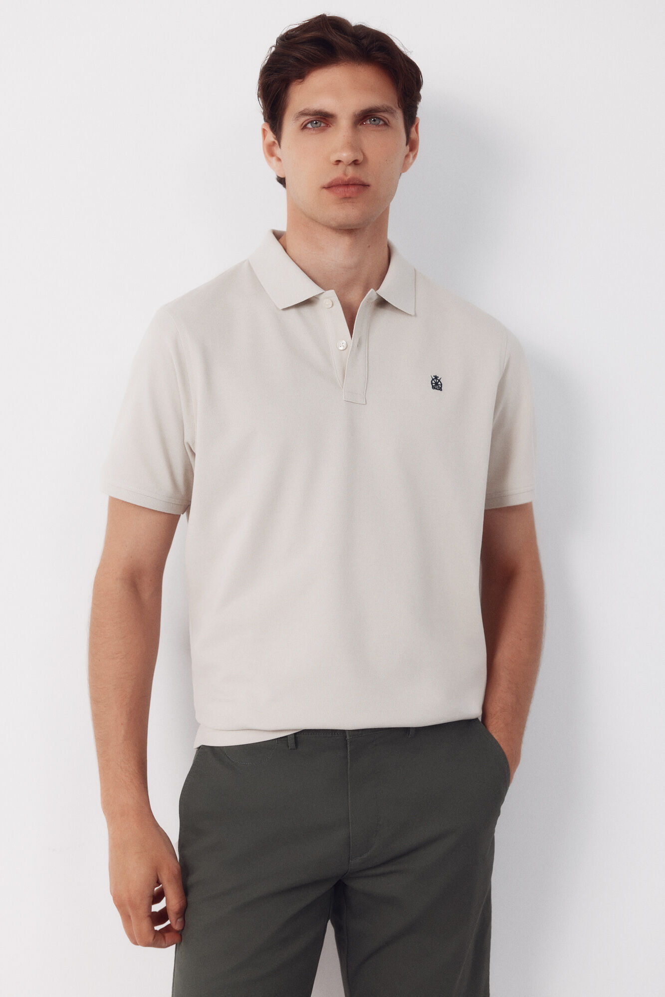 Cortefiel Piqu&eacute; basic polo shirt