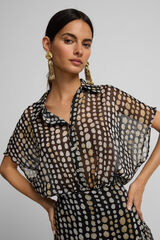 Silbon Camisa bolas Preto