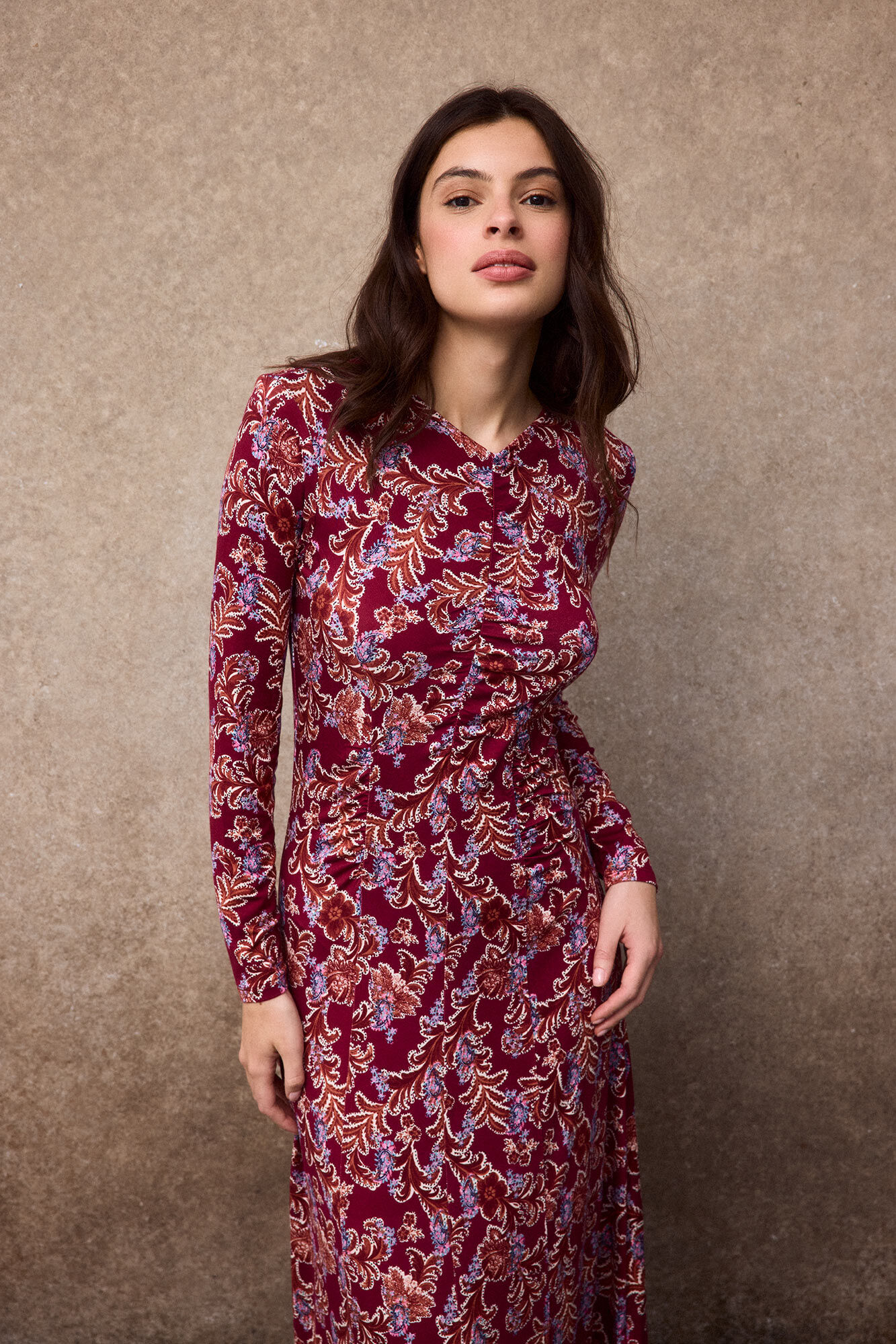 Slowlove Printed ruched dress