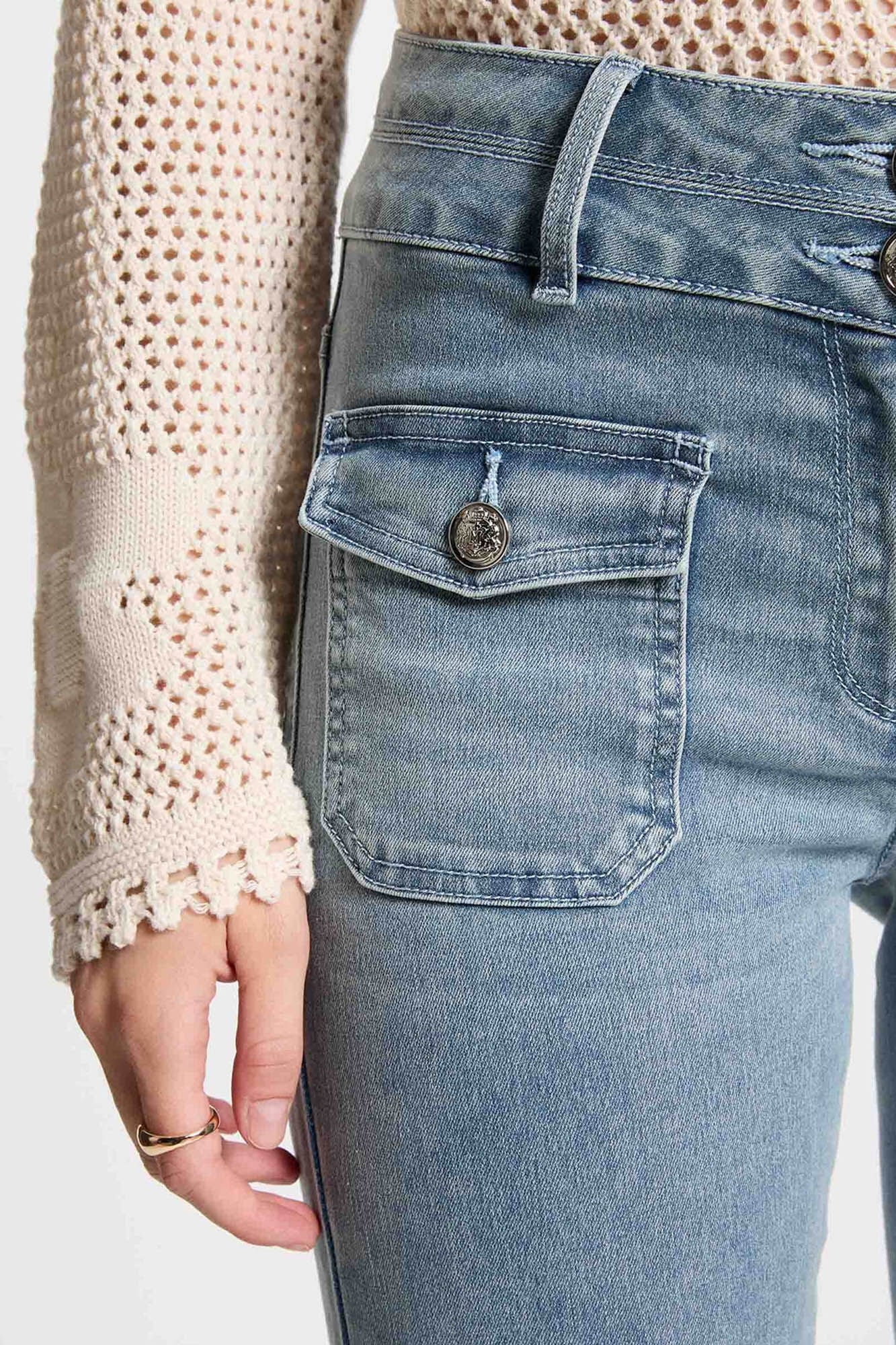 Morgan Jeans boot-cut de cintura alta
