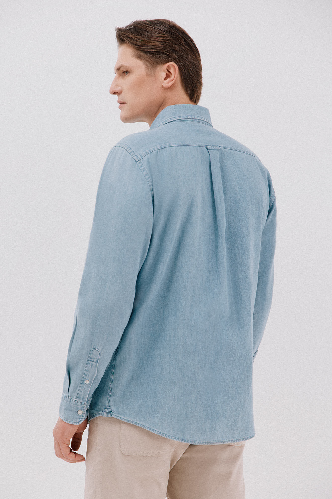 Cortefiel Denim shirt Blue