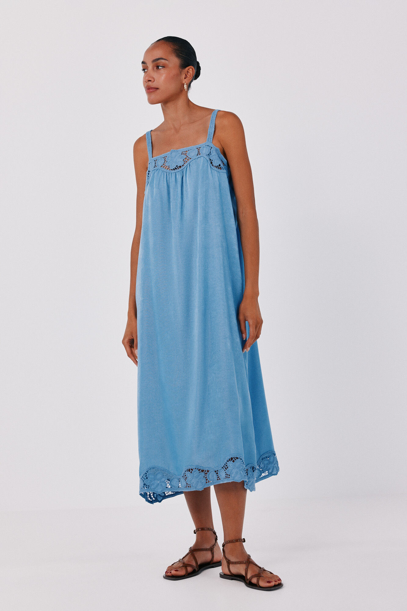 Cortefiel Vestido satinado lencero