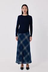 Cortefiel Plaid midi skirt Multicolour