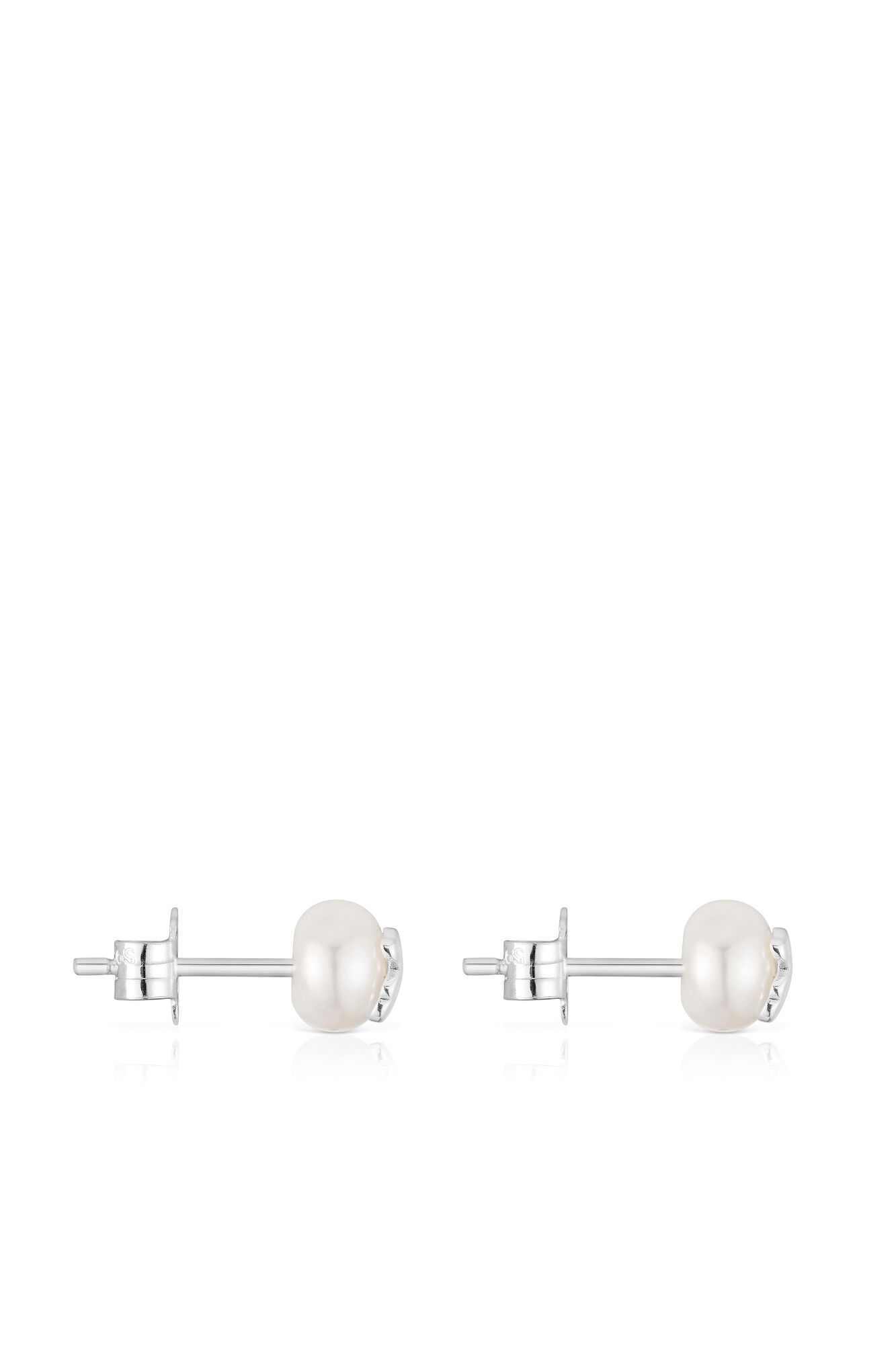 Tous Silver Icon Pearl earrings Grey