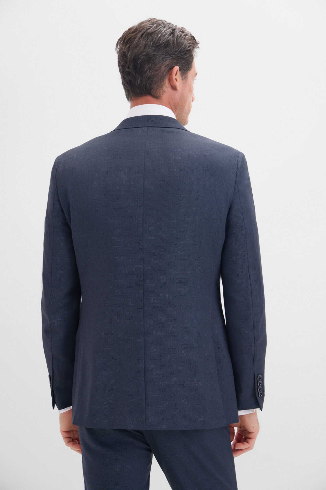 Cortefiel Coolmax&reg; birdseye weave blazer Blue