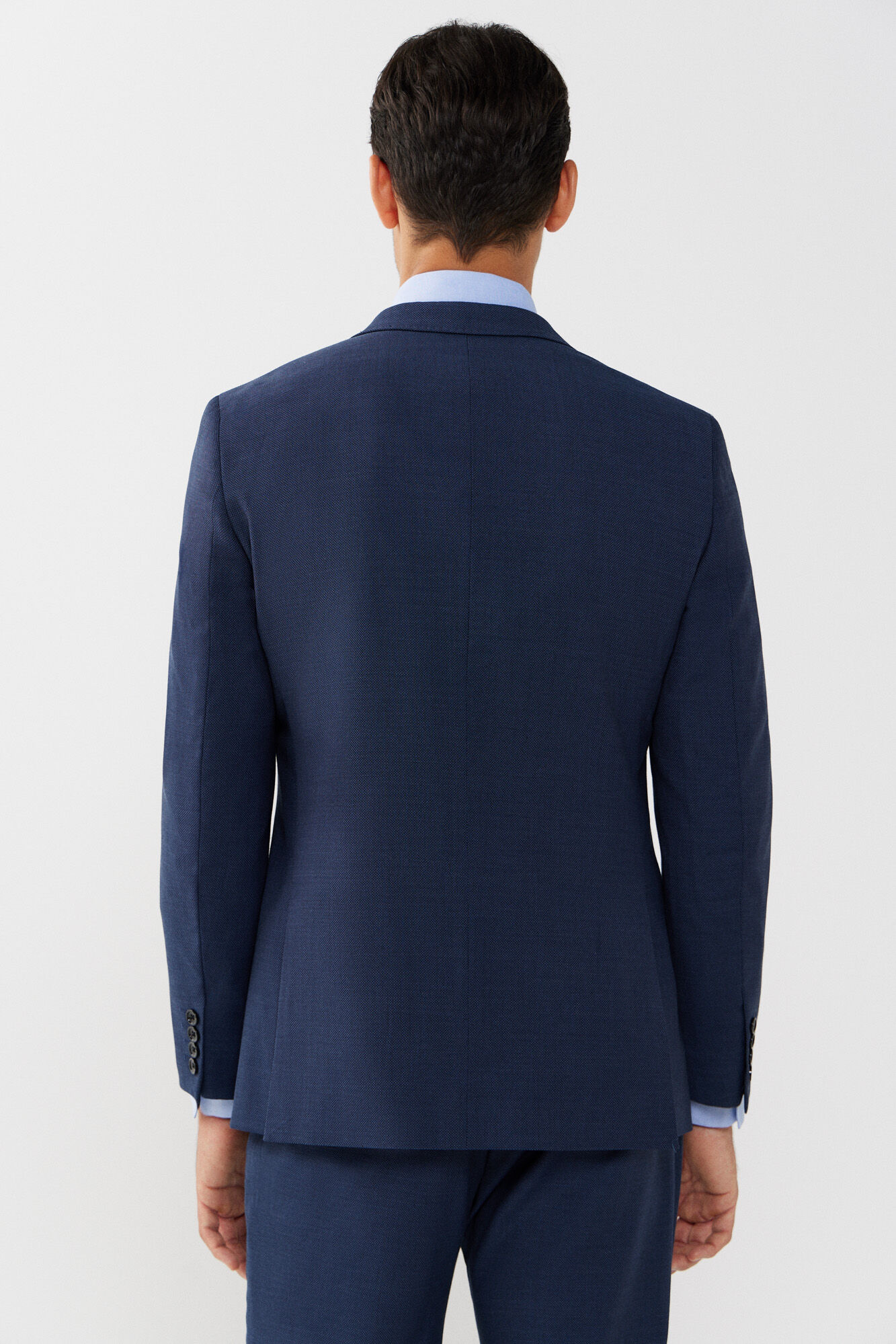 Cortefiel Coolmax&reg; birdseye weave blazer Blue
