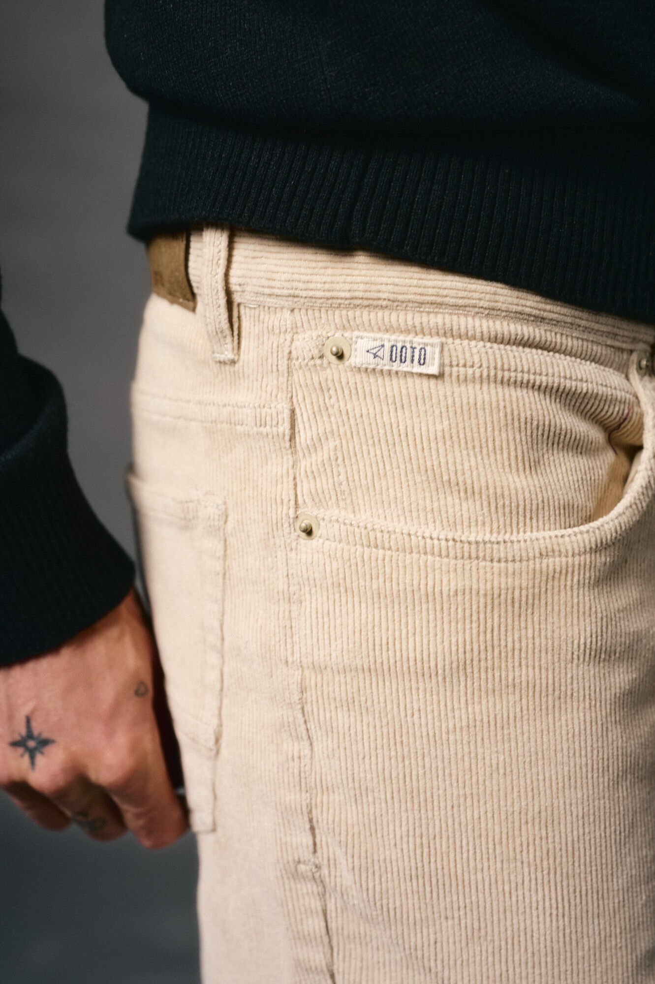 OOTO Cal&ccedil;a de pana 5 bolsos slim fit Tostado