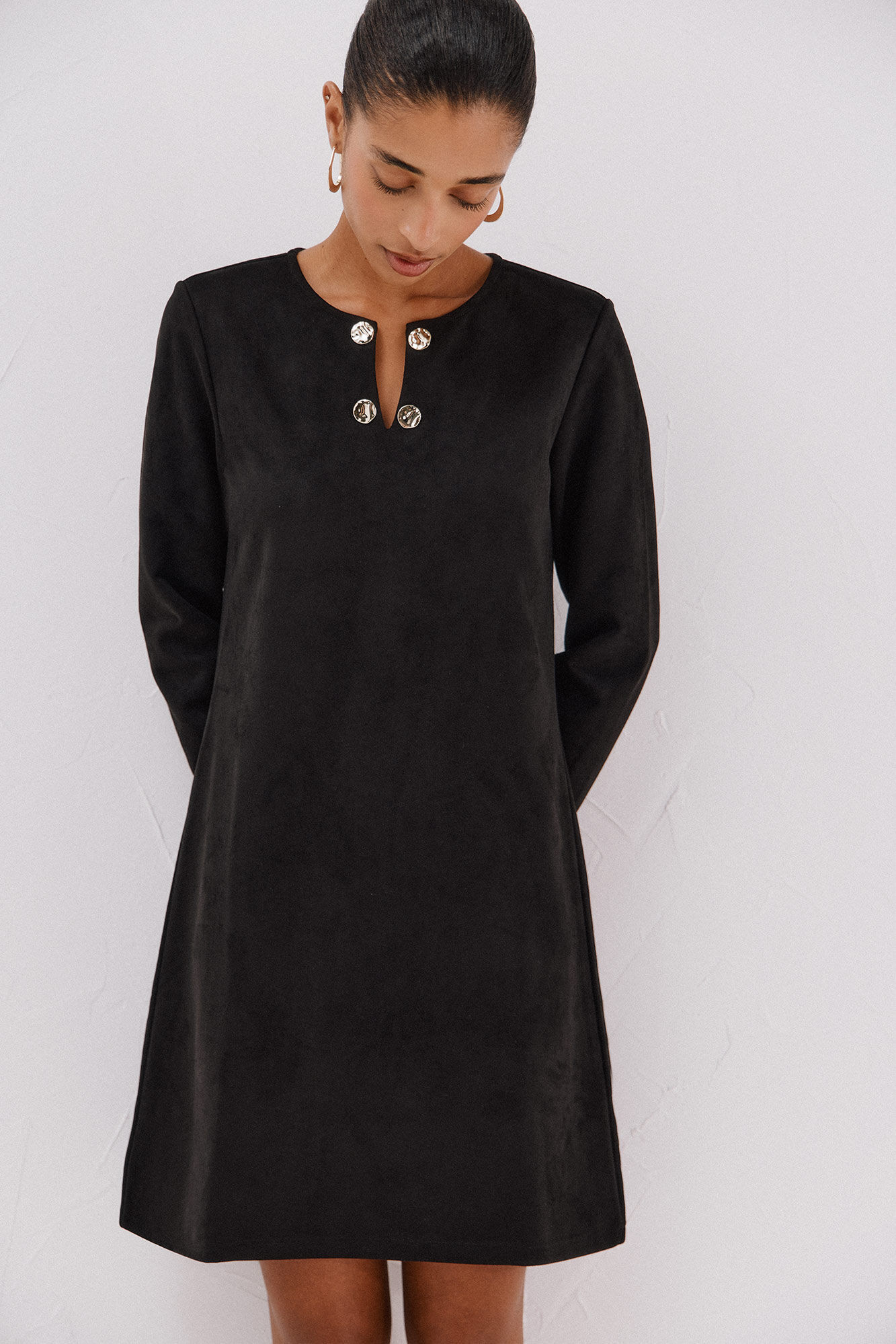 Cortefiel Suede dress