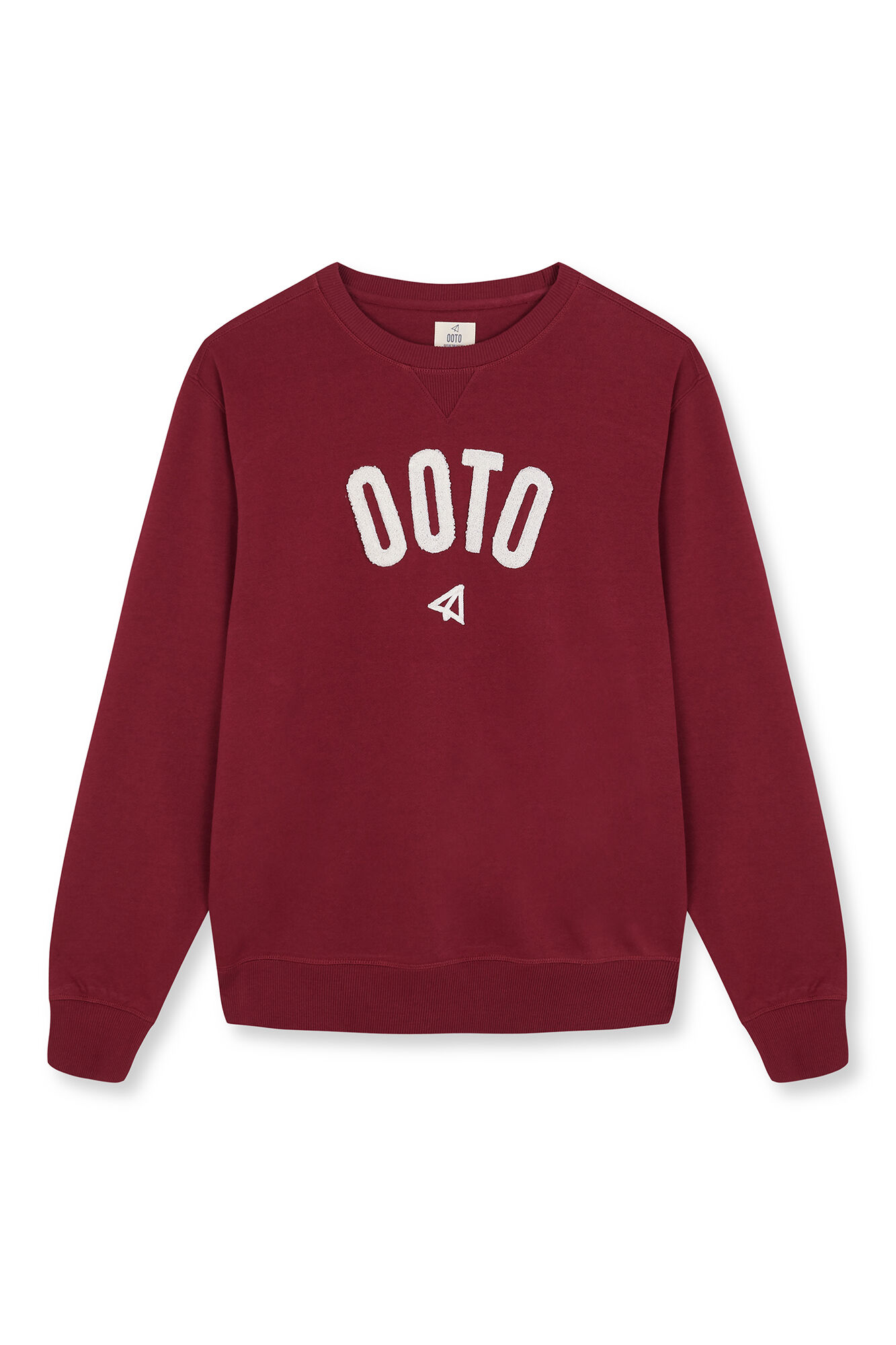 OOTO Logo round neck sweatshirt Maroon