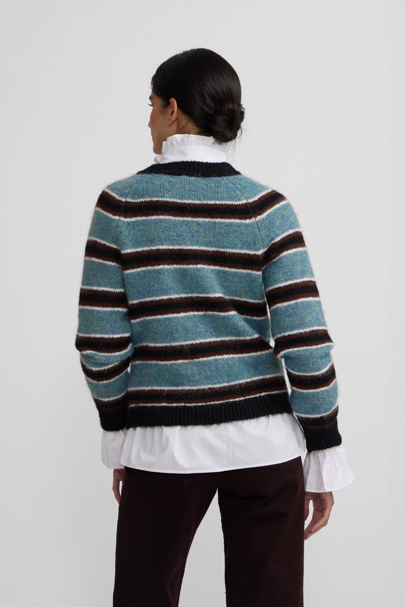 Silbon Camisola riscas com bot&otilde;es Multicolorido