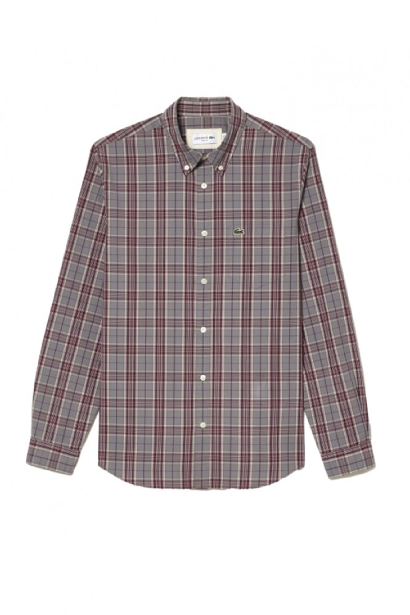 Lacoste Camisa stretch estampada xadrez para homem Multicolorido